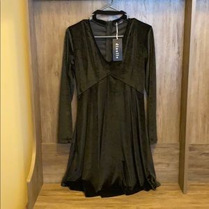 Brand new velour black holiday dress